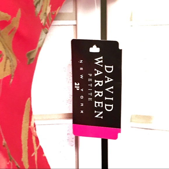 Vintage Cheongsam Coral Botanical Print Dress NWT - Picture 11 of 12